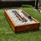 Lareira Ecológica Portátil Com Pedras Brancas | Fuji